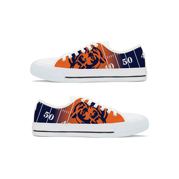 Women's Chicago Bears Low Top Canvas Sneakers 006 Women's Chicago Bears Low Top Canvas Sneakers 006